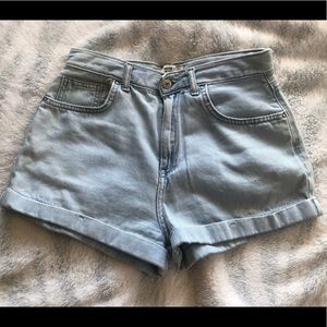 Forever 21 High-Waist Light Blue Jean Shorts